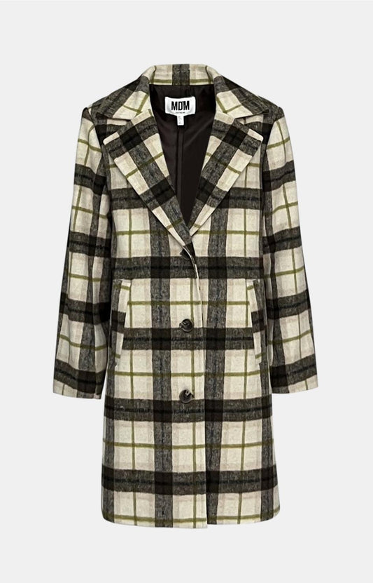 Mdm - Cappotto a Quadri Green Checks - 9821574