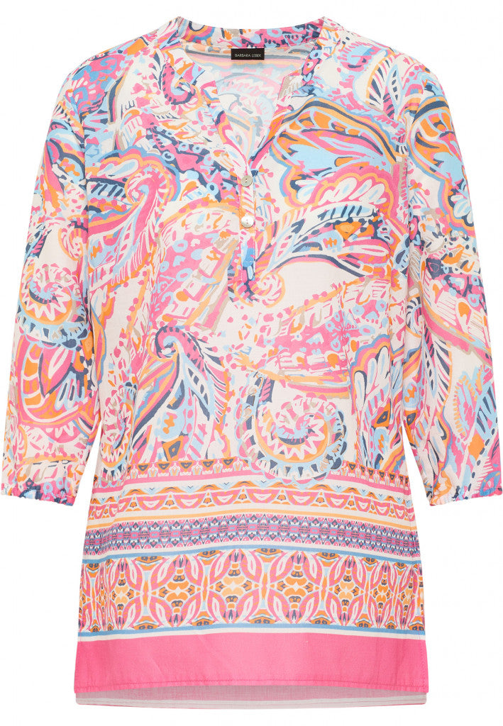 Lebek Fashion - Blusa in Mussola Multicolor - 8654